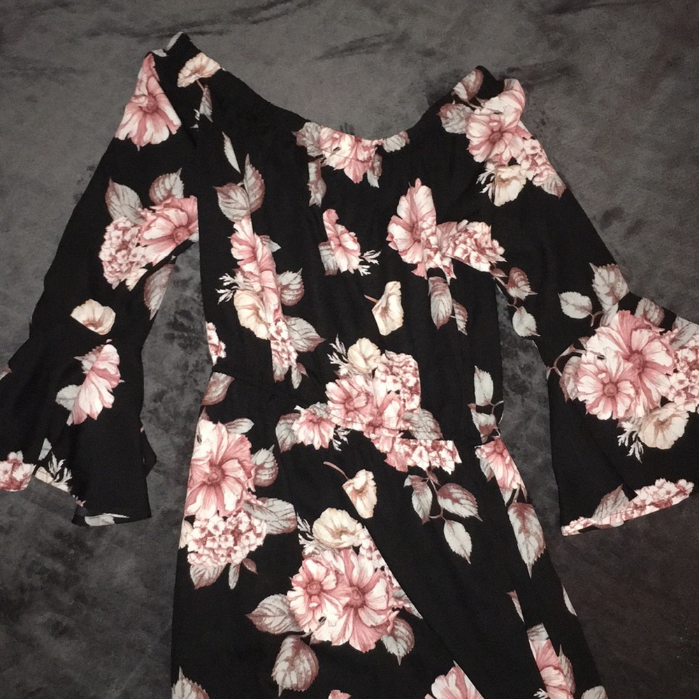 Flower Off-Shoulder Dress